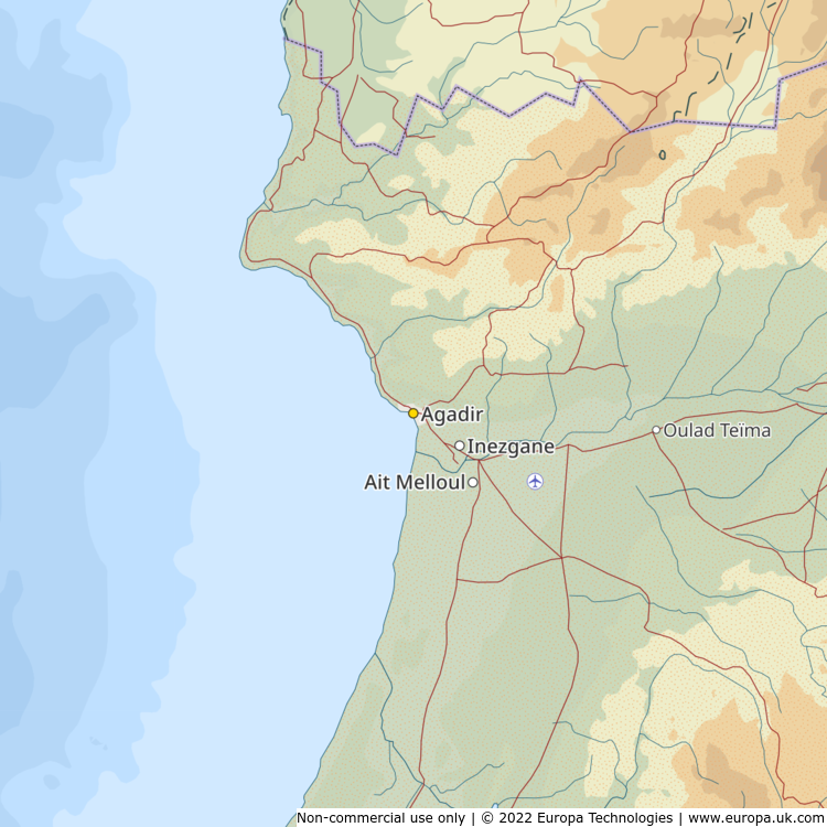 Map of Agadir, Morocco | Global 1000 Atlas
