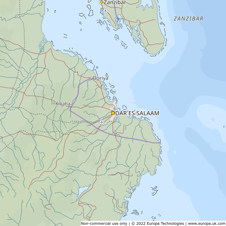 Map Of Dar Es Salaam Tanzania Global 1000 Atlas