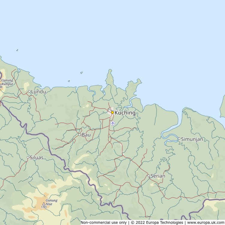 Map Of Malaysia Kuching - Maps of the World