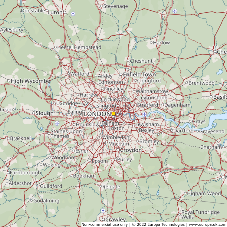 Map of London, United Kingdom | Global 1000 Atlas