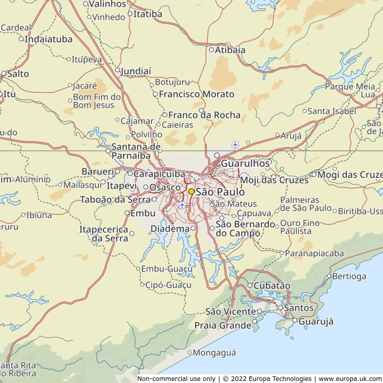 Map Of Sao Paulo Brazil Global 1000 Atlas