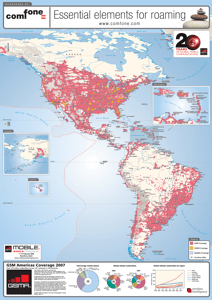 GSM Americas Coverage Map 2007
