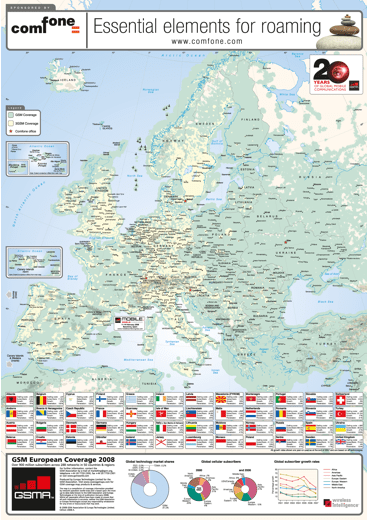 GSM European Coverage Map 2008